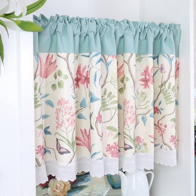 小窗户短窗帘成品柜帘简易短帘短窗半帘卧室隔断帘遮光厨房免打孔