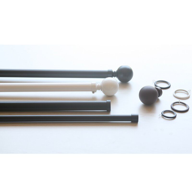 如意29 美式简约风格 铁艺黑色白色窗帘静音单杆罗马杆(多色)
