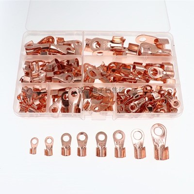 OT-5A 10A 20A 30A 40A 50A 60A 100A 铜鼻子 紫铜端子 185只套装