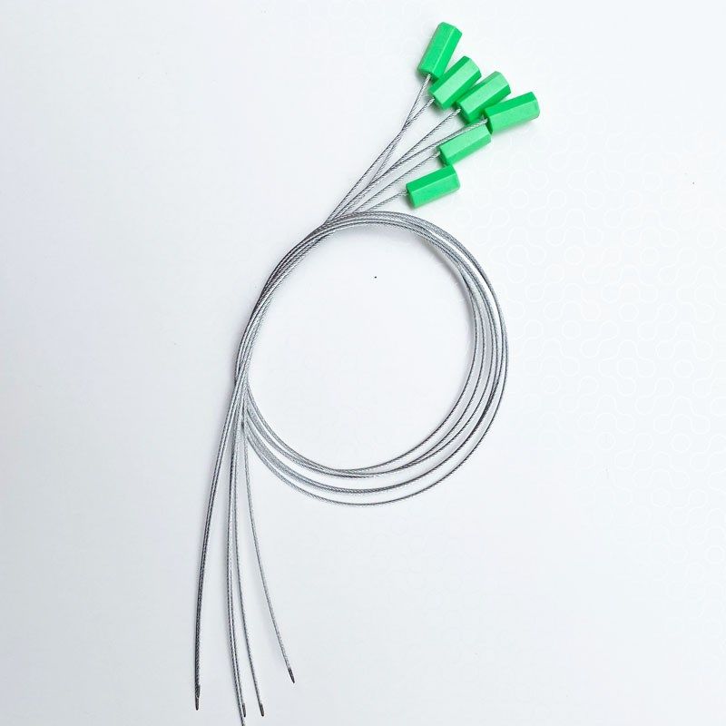 一次性钢丝封条集装箱铅封苗木锁扣防拆扎带施封锁80厘米绿色加长