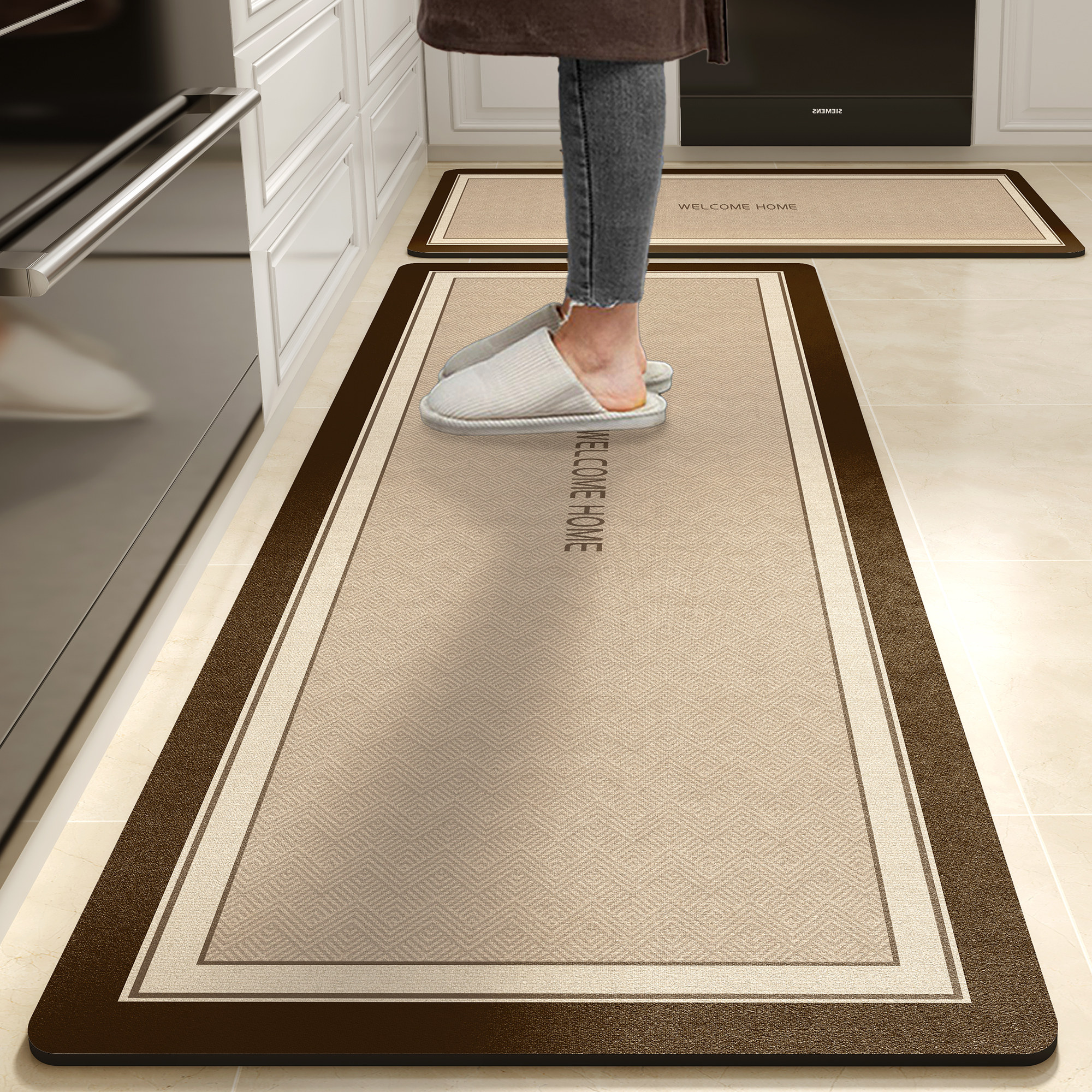 厨房地垫防水防油可擦免洗硅藻泥进门口耐脏吸水脚垫长条防滑地毯,居家布艺,厨房地垫,淘宝优惠券,粉丝福利购,淘宝优惠卷