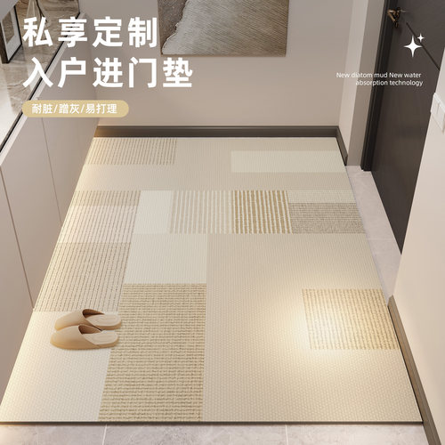 入户门地垫现代约简风进门门口污脚垫玄关防滑防脏耐脏地毯可裁剪