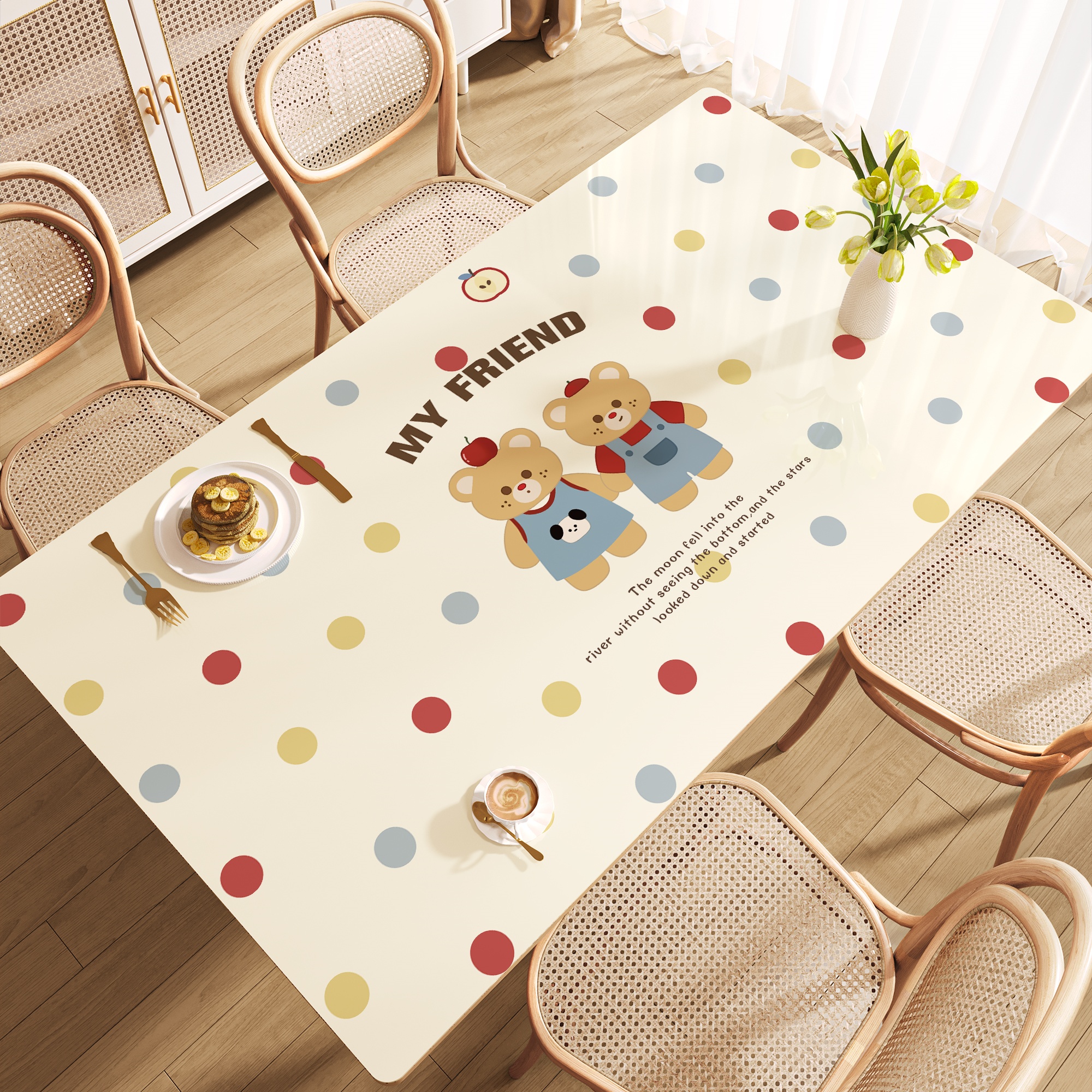 餐桌垫pvc软玻璃免洗防水防油防烫卡通桌布玄关茶几台桌面保护垫