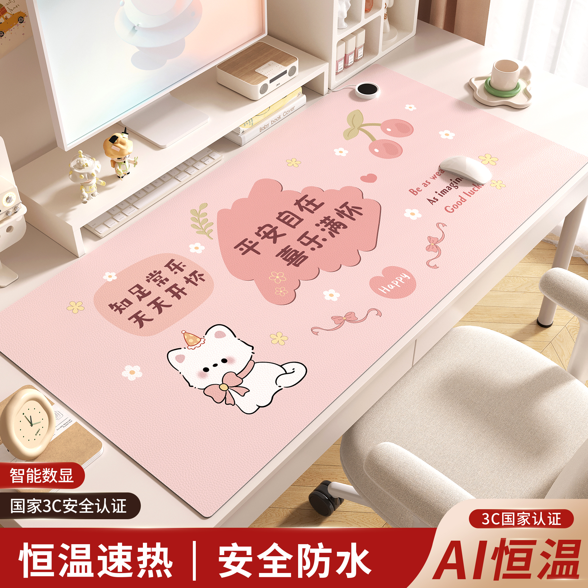 卡通加热鼠标垫速热暖手暖桌垫