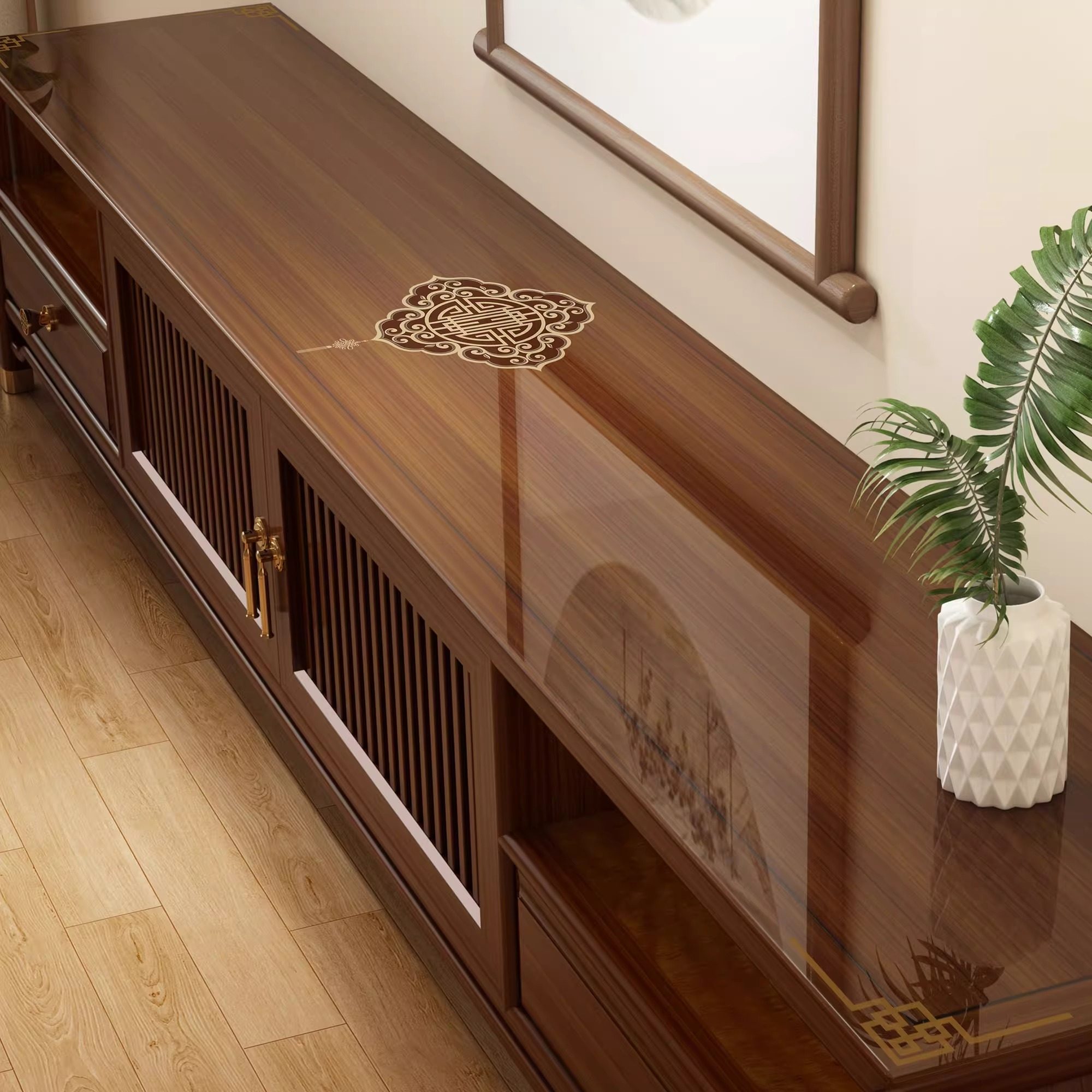 中式透明电视柜桌布防水软玻璃桌垫PVC茶几餐边柜垫鞋柜台面垫子,居家布艺,桌布,淘宝优惠券,粉丝福利购,淘宝优惠卷