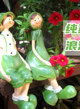 花园摆件吊脚娃娃阳台庭院造景家居客G厅电视P柜露台花架园艺装饰