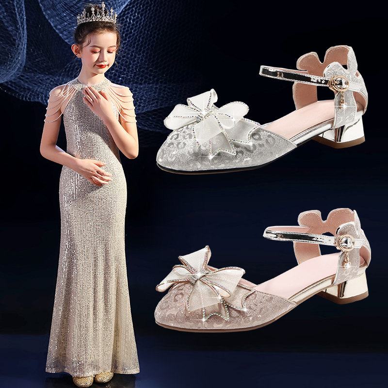 公主鞋女童钢琴表演鞋水晶鞋女儿童高跟鞋女孩凉R鞋主持走秀礼服,童鞋/婴儿鞋/亲子鞋,凉鞋,淘宝优惠券,粉丝福利购,淘宝优惠卷