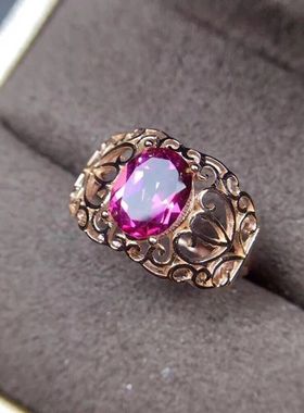 925银椭圆形戒指空托7*9mm大气简约款活圈女士戒托戒指空托日韩