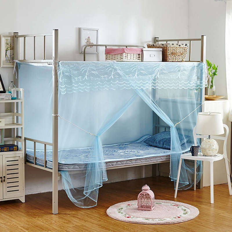 学生宿舍蚊帐0.9宽1.2m5单人床90男生上铺下铺1一米二1.5五2长1.9