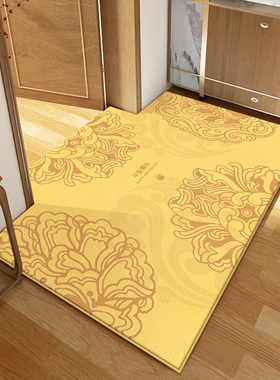 黄色大门入户地毯门垫进门家用地垫入户门垫中式玄关门口防滑脚垫
