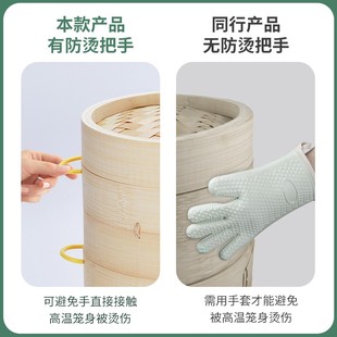 手工蒸小笼包馒头蒸笼竹制家用加厚小大号笼屉大规格商用竹编蒸笼