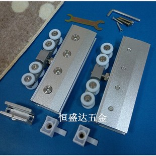 玻璃门移门吊轮 免开孔不打孔 淋浴房 无框玻璃推拉门静音吊滑轮
