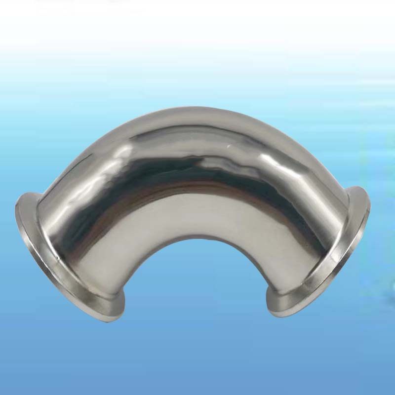 316L不锈钢卫生级卡盘弯头 快装90度 内外镜面卡箍式弯管弯头