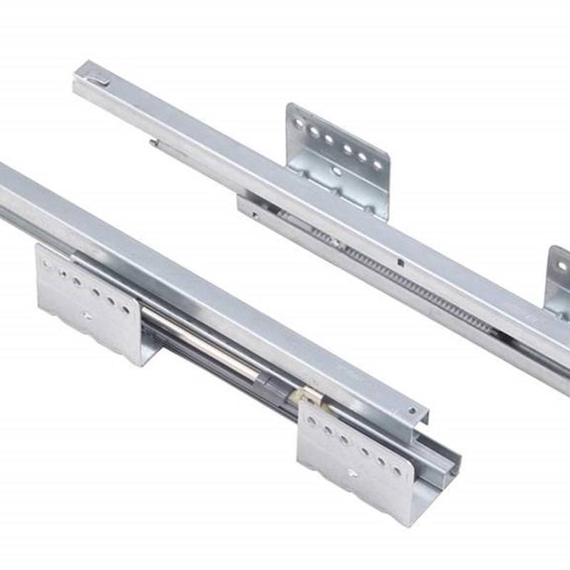 新款厨柜拉篮方管拉篮阻尼轨道侧装滑轨底装缓冲导轨拉篮