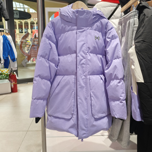 安德玛UA冬季大童简约抗风保暖25年新款中长羽绒服254306302