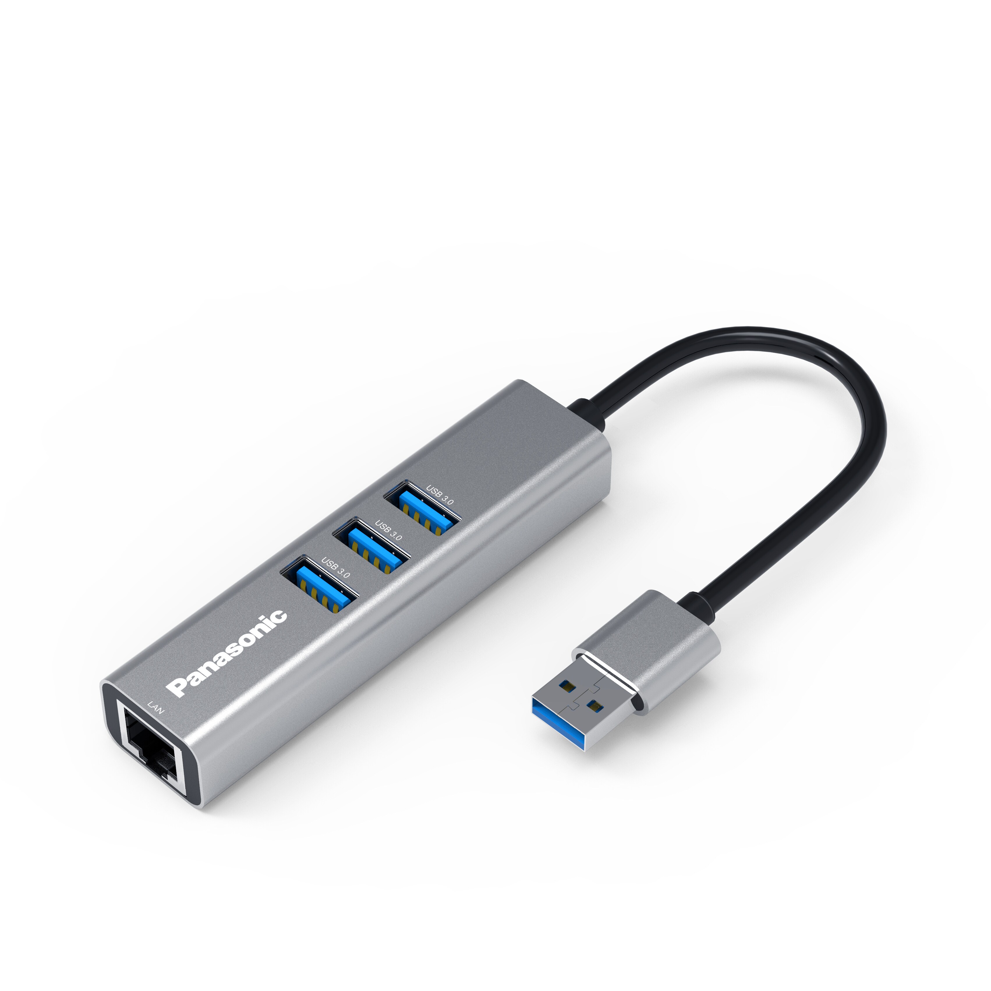 松下(Panasonic)USB转RJ45网线接口 USB3.0千兆网卡转换器 USB分线器 HUB集线器 笔记本电脑扩展坞转接头119