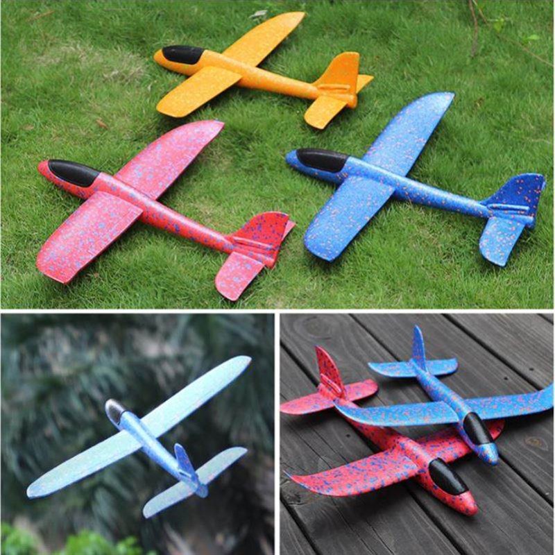 50CM Big Foam Plane Glider Hand Throw Airplane Light In.erti