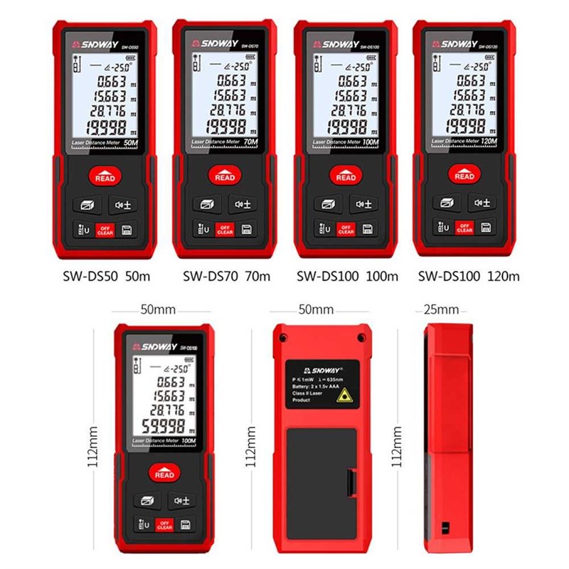 Laser Distance Meter Digital ARange Finder 40-120M Laser Ran