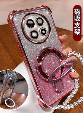 适用OPPOA6plus新款手机壳气囊闪粉PKQ110镜头膜全包A6plus磁吸支架OPPOA6plus四角防摔气囊软壳a6plus保护套