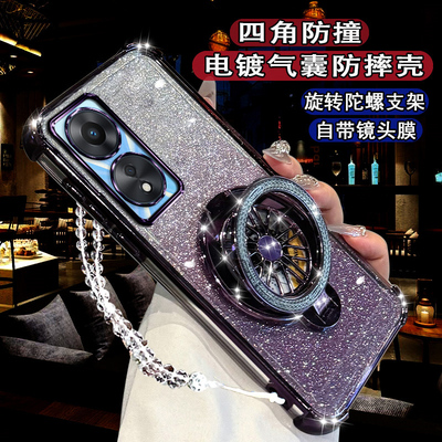 适用oppoA58x手机壳高级闪粉磁吸