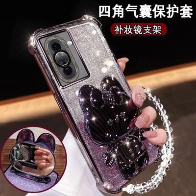 华为Nova10曲手机壳可爱镜子支架