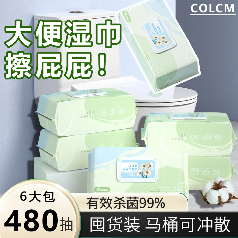 湿卫生纸女生专用拉屎湿巾女生擦屁股可溶解大人孕妇婴儿大便湿纸