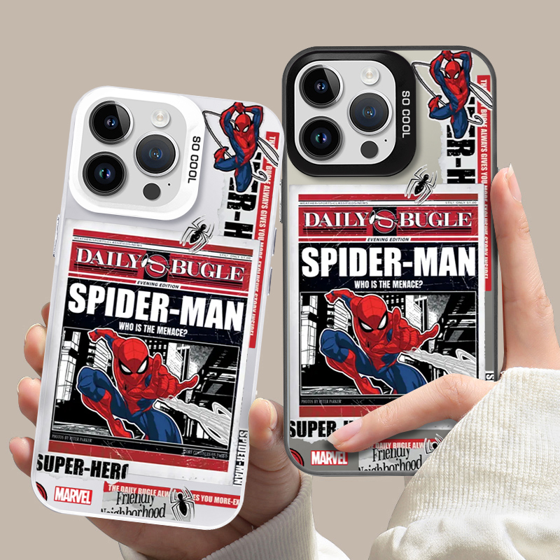 于适同款蜘蛛侠镭射壳