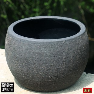 无孔水养花盆荷花缸碗莲睡莲花盆水培盆龟背竹大口径水缸定植篮盆