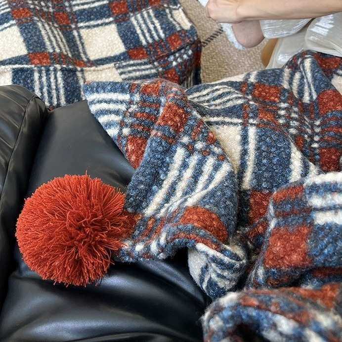 沙发毯盖布喜庆红色毛毯轻奢高级感空调盖毯氛围感复古午睡披肩毯,床上用品,休闲毯/毛毯/绒毯,淘宝优惠券,粉丝福利购,淘宝优惠卷