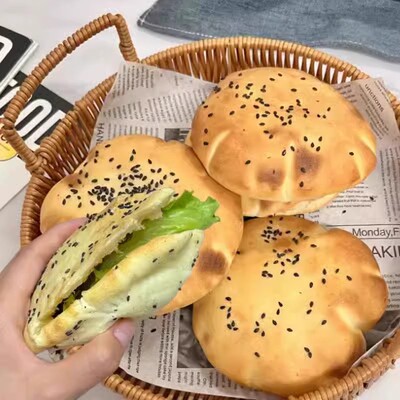 塔斯汀汉堡坯中式汉堡胚塔斯丁面包胚半成品家商用冷冻商用面包胚