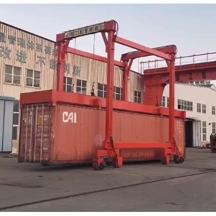 宝威轮胎吊移动式集装箱龙门吊堆场用装卸速度快沈阳