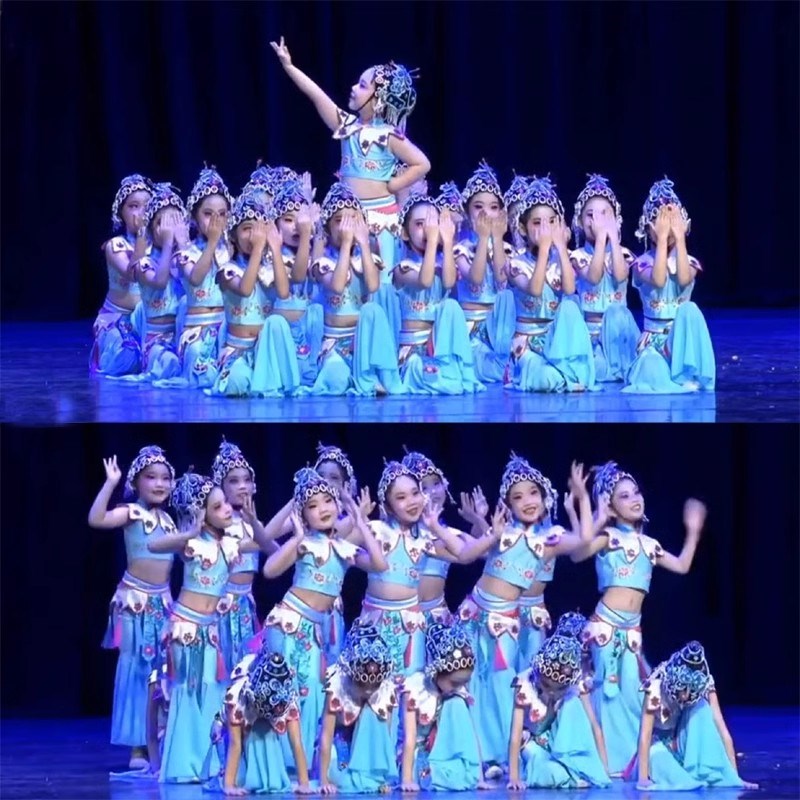 小戏骨演出服装六一儿童粉墨俏花旦舞蹈服京剧小戏迷红娘戏曲表演