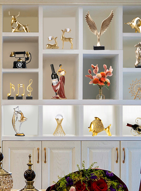 高档酒柜装饰品玄关摆件家居软装饰现代轻奢新房室内客厅高端大气