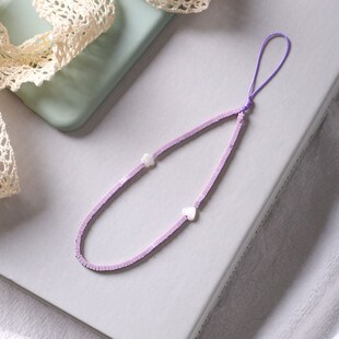 紫云母手机链挂绳挂件女款长包钥匙扣吊坠指环手腕绳简约腕带防丢