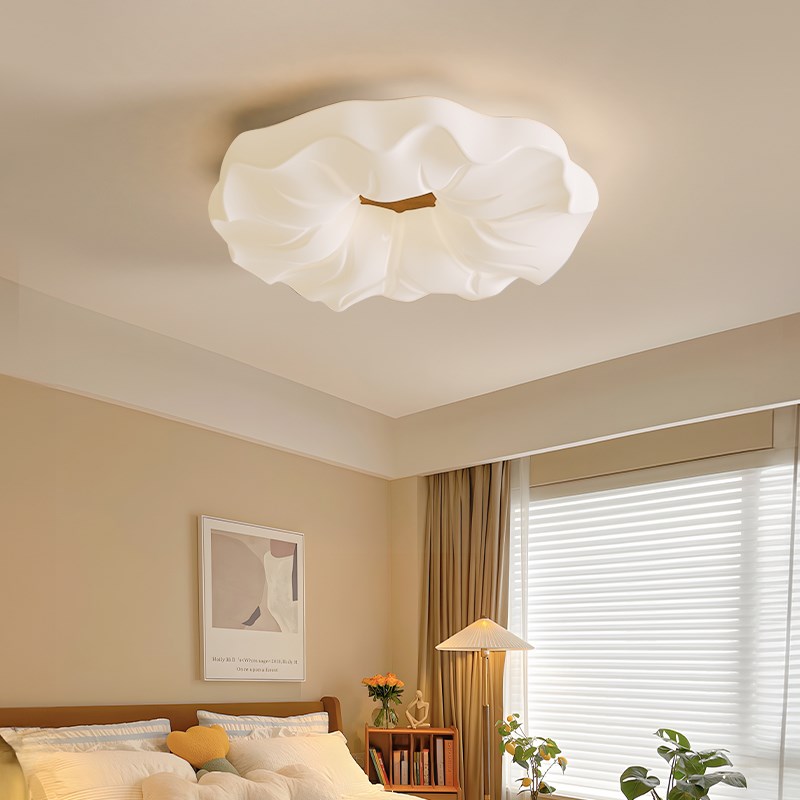 卧室灯现代简约北欧奶油风日式卧室主卧房间书房儿童房花朵吸顶灯