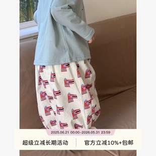 虾酱麻麻男童裤子夏季20s25新款宝宝白色灯笼休闲薄长裤儿童防蚊