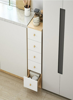 夹缝收纳柜角落置物架20/30cmD窄床头柜多层储物柜卧室客厅墙角柜