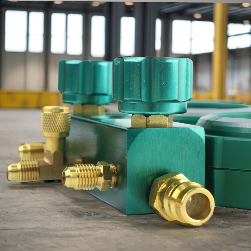 汽车空调 r134a加氟双表r22 r410雪种冷媒双表阀压力表油表