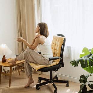 躺椅垫子秋冬季加厚坐垫靠背一体摇椅椅子垫软垫懒人椅午睡棉垫