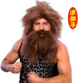 万圣节表演装 扮假发土著人假发套乞丐搞笑舞台表演野人假发头套