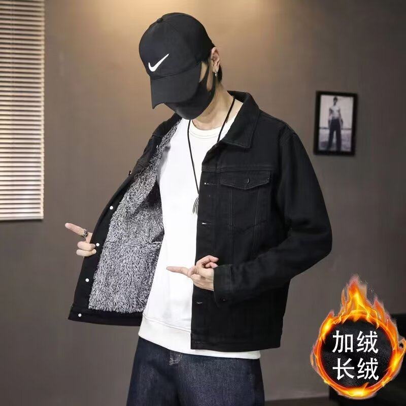 秋冬季男人干活穿加绒加厚牛仔外套汽修工人外穿耐磨工装夹克上衣,男装,牛仔外套,淘宝优惠券,粉丝福利购,淘宝优惠卷