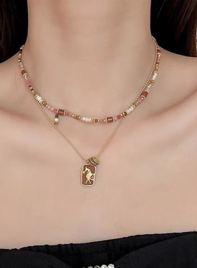 十里间【嫣桂】文艺甜美小清新天然石珍珠串珠项链百搭气质锁骨链