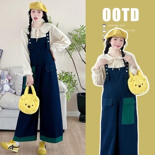 2024新款 春秋显瘦长裤 孕妇裤 外穿怀孕休闲裤 子秋季 孕妇牛仔背带裤