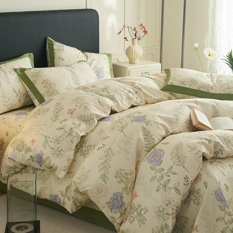 A类纯棉加厚老粗布四件套2025新款全棉被套单件宿舍三件套床单/笠