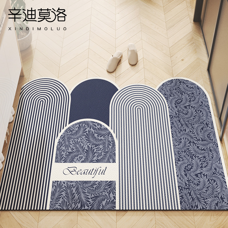 入户地垫2024新款皮革可擦免洗门垫进门口脚垫家用玄关可裁剪地毯