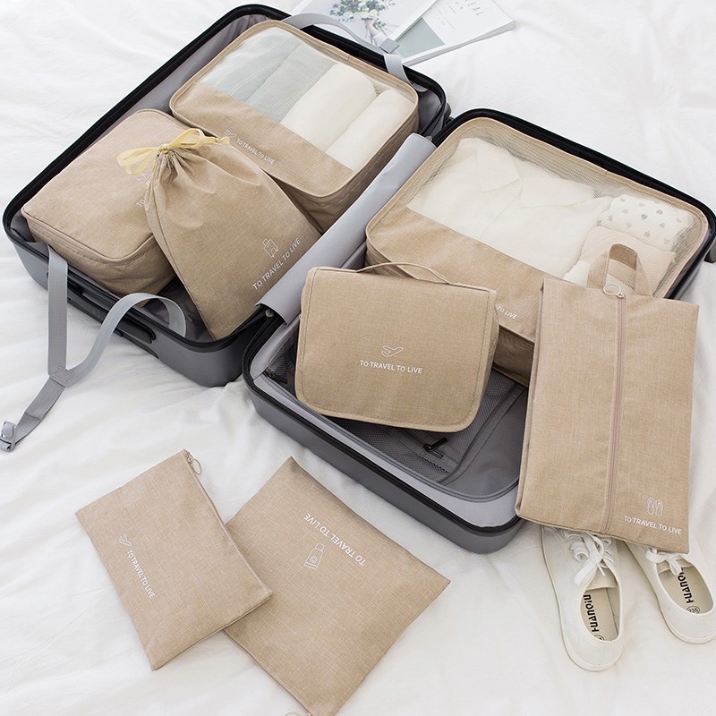旅行收纳袋套装j洗漱包鞋子内衣包大容量待产行李箱衣服分装整理