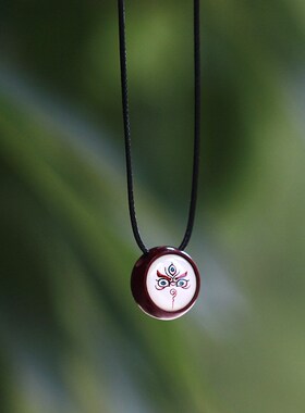 朱砂法眼五路财神吊坠项链挂件男女士通用佩O戴护身金木水火土五