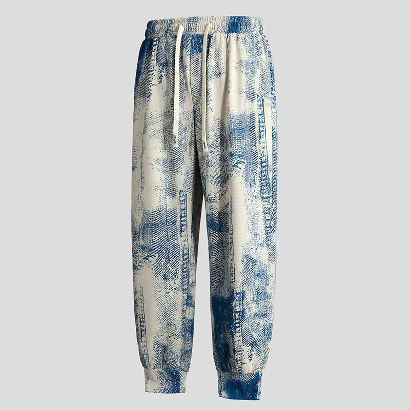 350斤夏季新款大码休闲裤男薄款牛仔裤加肥加大宽松裤子腿粗长裤