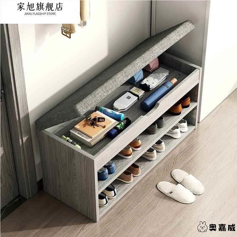 换鞋凳家用门口鞋柜o可坐入户鞋架软包坐垫意式新款进门储物穿鞋