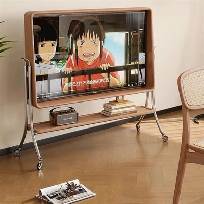 北欧实木可移动电视机支架小户型卧室电视柜客厅电视架家用带滚轮